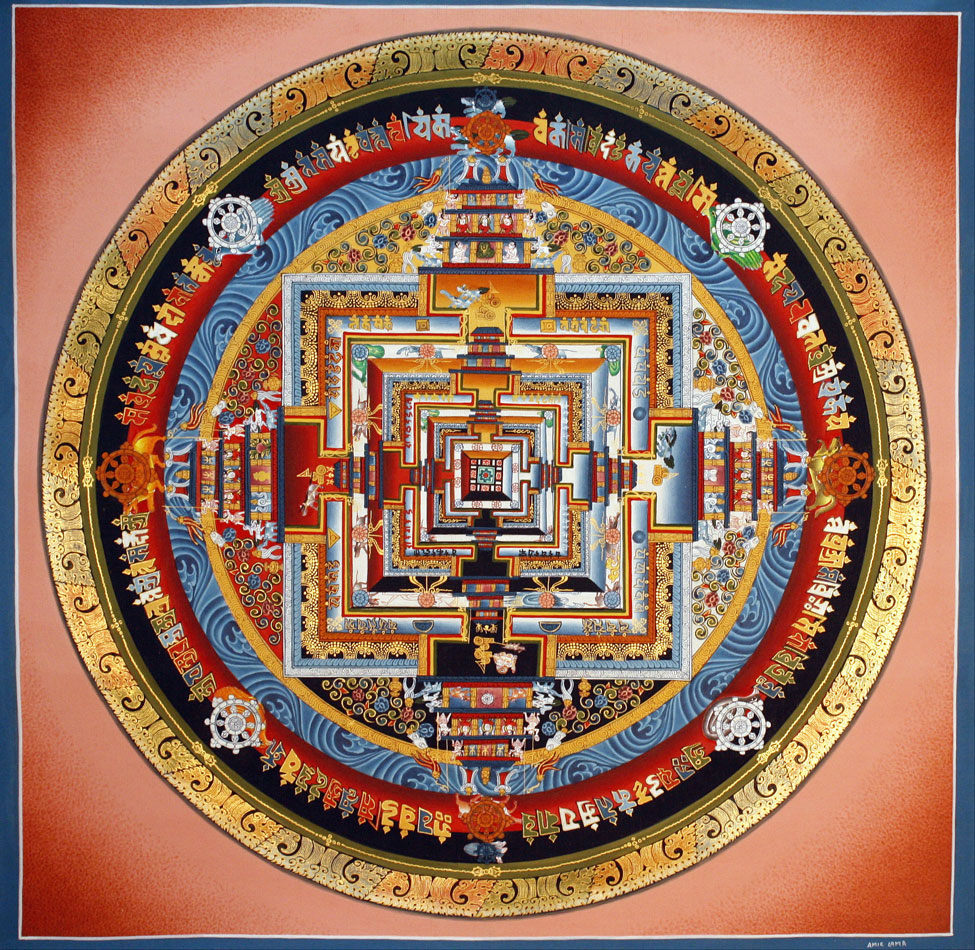 278.Kalachakra Mandala Thangka Painting 14 H NEPAL  